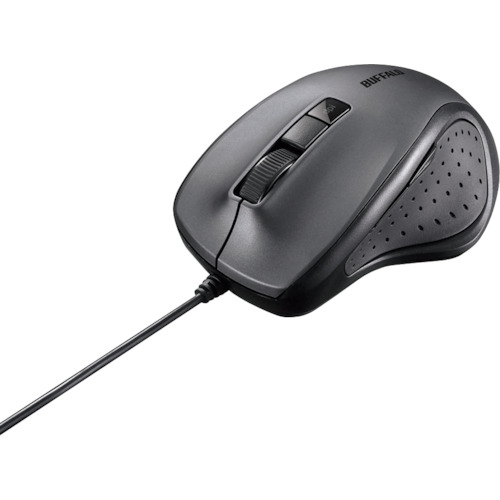 BUFFALO 有線BlueLED光学式マウス BSMBU300BK 静音/5ボタン/DPI切り替えボタン ブラック 40個まとめ売り 40個 【まとめ売り商品】