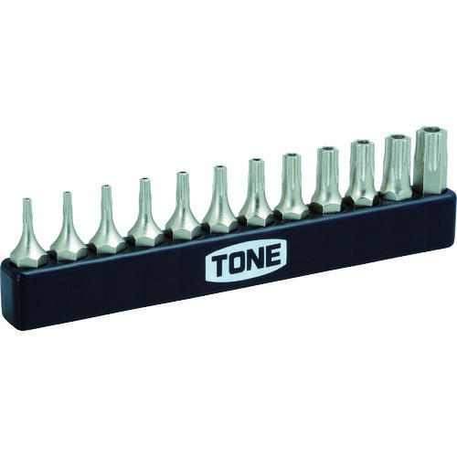 TONE オフセット式ラチェットドライバー BTTH12S T型トルクスビットセット(いじり防止タイプ) 12点セット 10Sまとめ売り 10S 【まとめ売り商品】