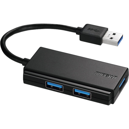BUFFALO USB3.0 BSH3U100U3BK バスパワー 3ポート ハブ ブラック 40個まとめ売り 40個 【まとめ売り商品】