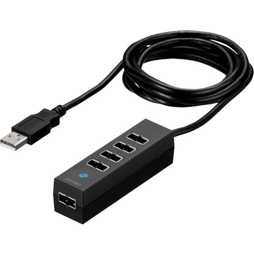 BUFFALO どっちもUSBハブ BSH5UD20BK どっちもUSBポート採用USB2.0ハブ 5ポートタイプ ブラック 60個まとめ売り 60個 【まとめ売り商品】