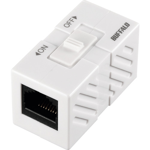 BUFFALO RJ45スイッチ付き中継コネクター BLARJ45TSWH 400個まとめ売り 400個 【まとめ売り商品】｜設備プロ王国　店