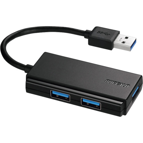 BUFFALO USB3.0 BSH3U100U3BKZ バスパワー 3ポート ハブ ブラック 40個まとめ売り 40個 【まとめ売り商品】