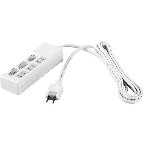 BUFFALO 2ピン式電源タップ BSTAPSW2310WH 3個口タイプ 雷サージ防止/個別スイッチ付 1m ホワイト 32個まとめ売り 32個 【まとめ売り商品】