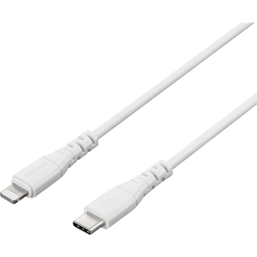 BUFFALO USB2.0 BU2CL20WH Type－C － Lightning PD対応ケーブル 2.0m ホワイト 40個まとめ売り 40個 【まとめ売り商品】