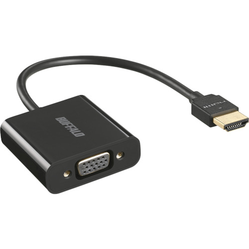 BUFFALO HDMI BHDVGBK to VGA取り替えっこアダプタ 0.15m 黒いこと 240個まとめ売り 240個 【まとめ売り商いもの】