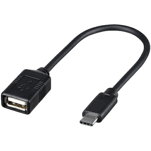 BUFFALO USB2.0取り替えっこ有線テレビ(A刃針 BSUAMC2015BK to C) 0.15m 黒いこと 72個まとめ売り 72個 【まとめ売り商いもの】