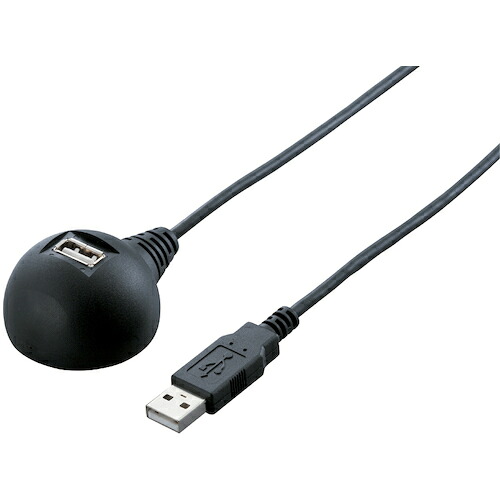 BUFFALO USB延長ケーブル BSUC05EDBK 2.0対応 スタンド付 0.5m ブラック 60個まとめ売り 60個 【まとめ売り商品】