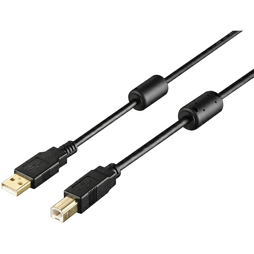BUFFALO USB2.0 BU2ABF20BK A to B フェライトコア付ケーブル 2.0m ブラック 186個まとめ売り 186個 【まとめ売り商品】