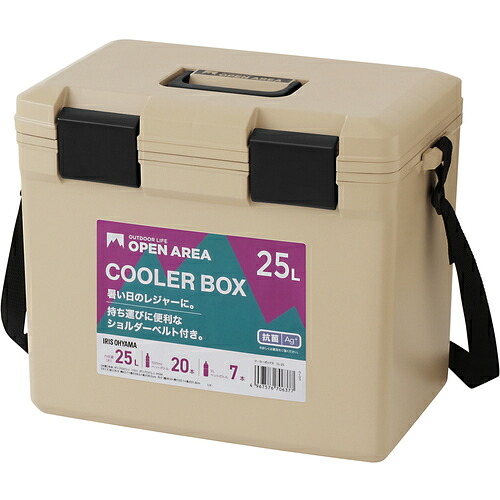 IRIS 202874 CL-25 クーラーボックス 25L ベージュ 6個まとめ売り 6個 【まとめ売り商品】|設備プロ王国 店