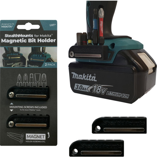 ステルスマウント 物の具保持者 BH-MK-BLK-2 マキタ用マグネットビットホルダー 黒いこと 2個入り口・入口 6Sまとめ売り 6S 【まとめ売り商いもの】