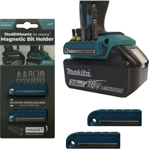 ステルスマウント ツールホルダー BH-MK-BLU-2 マキタ用マグネットビットホルダー ブルー 2個入り 6Sまとめ売り 6S 【まとめ売り商品】