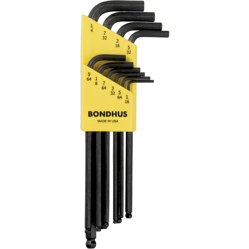 BONDHUS ボールポイント・L-レンチ BLX10 ロング インチ セット10本組(1/16-1/4) 50Sまとめ売り 50S 【まとめ売り商品】