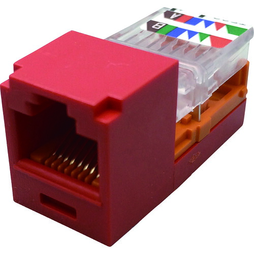 PANDUIT カテゴリ5Eモジュラージャック CJ588RDY 赤 50個まとめ売り 50個 【まとめ売り商品】|設備プロ王国 店