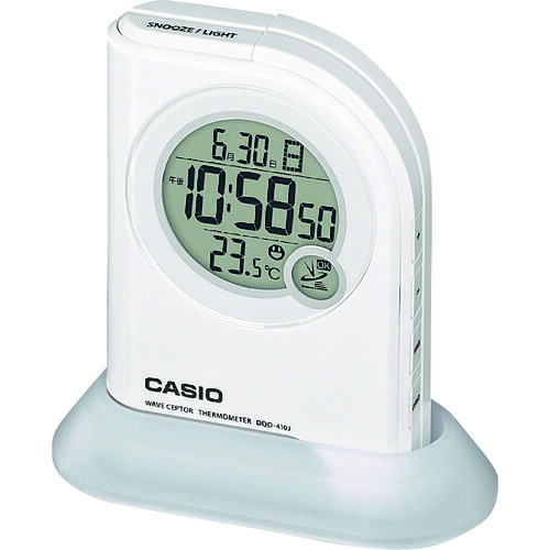 カシオ LEDライト付き電波置時計(デジタルクロック) DQD-410J-7JF 10個まとめ売り 10個 【まとめ売り商品】