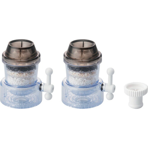 KURITA アクアタップ CQBIS-2082 備長炭シャワー2個組 10PKまとめ売り 10PK 【まとめ売り商品】
