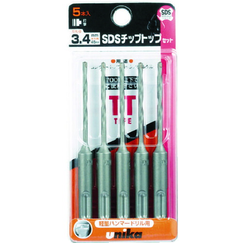 UNIKA チップトップドリルセット DP5-T34 3.4mm 5本セット 5Sまとめ売り 5S 【まとめ売り商品】 13,421円