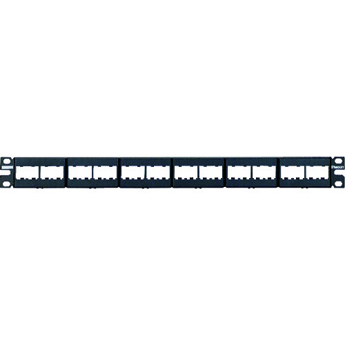 PANDUIT モジュラーパッチパネル枠 CPP24WBLY 4ポートフェースプレートタイプ 24ポート 1U CPP24WBLY 10個まとめ売り 10個 【まとめ売り商品】|設備プロ王国 店