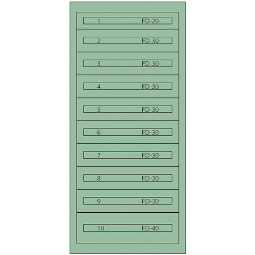 Vidmar ファインキャビネットFC&minus;300L(塗装色:グリーン) FC-300L｜設備プロ王国　店