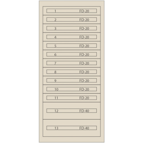 Vidmar ファインキャビネットFC－300R－IV(塗装色:アイボリー) FC-300R-IV