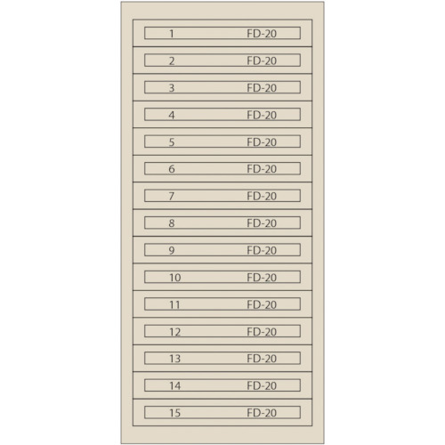 Vidmar ファインキャビネットFC－300W－IV(ペンキ塗り色:象牙色) FC-300W-IV