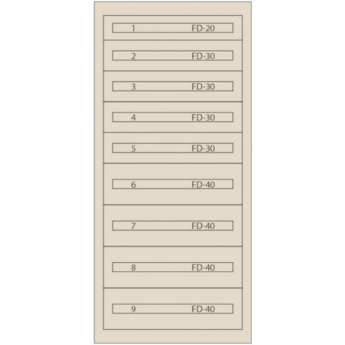 Vidmar ファインキャビネットFC－300I－IV(塗装色:アイボリー) FC-300I-IV