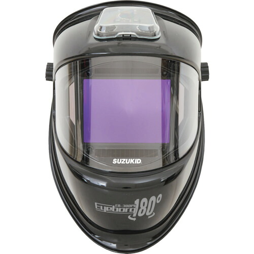 SUZUKID 自動遮光溶接面 EB-300PWH アイボーグ180°ヘルメット取付アダプタ付