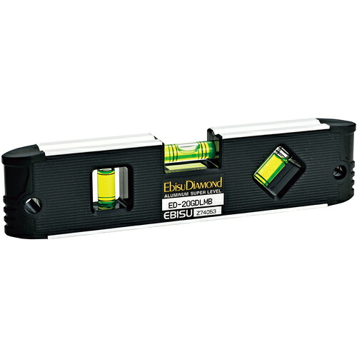 エビスダイヤモンド G－舞台監督気泡管水準器 ED-20GDLMB 黒いこと 6個まとめ売り 6個 【まとめ売り商いもの】