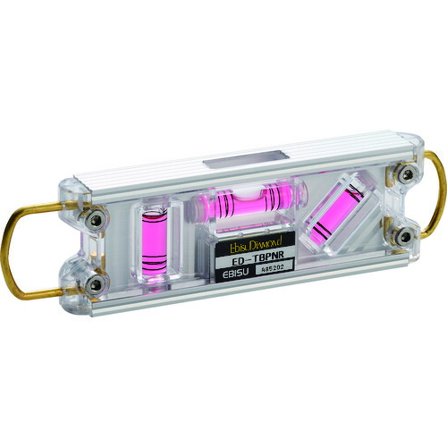 エビスダイヤモンド 気泡管水準器器 ED-TBPNR トビ気泡管水準器・労働者階級 しろがね色/赤いこと 6個まとめ売り 6個 【まとめ売り商いもの】