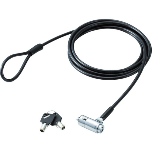 ELECOM セキュリティワイヤー/シリンダ錠タイプ3軸首振りヘッド ESL-30 10個まとめ売り 10個 【まとめ売り商品】