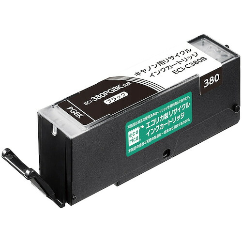 ecorica BCI-380PGBK ECI-C380B 取り替えっこリサイクルインクカートリッジ 黒いこと 10個まとめ売り 10個 【まとめ売り商いもの】