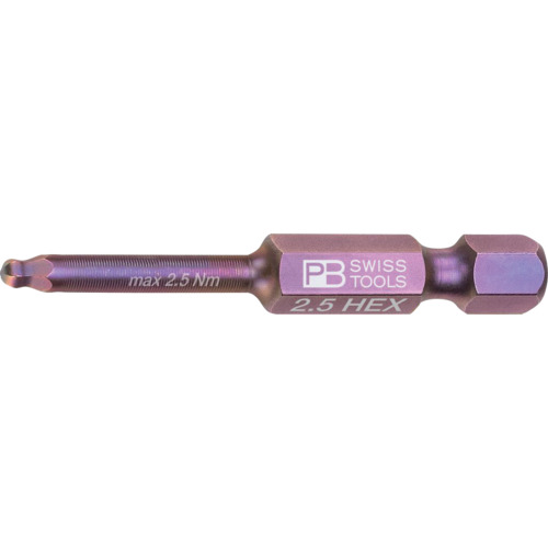 PBスイスツールズ 六角ネジ用精密ビットE6 E6.212/2,5 10本まとめ売り 10本 【まとめ売り商品】