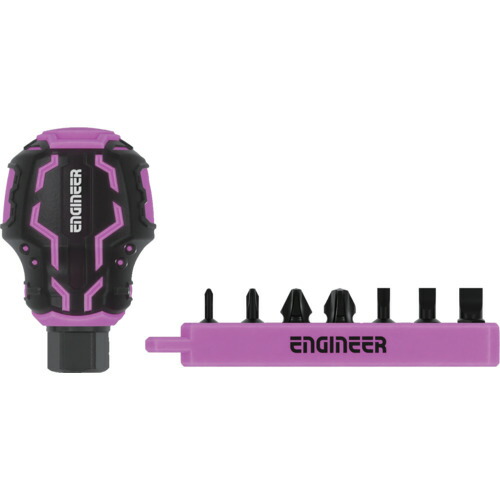 ENGINEER 差替式ドライバー DZ-91P STUBBYドライヴ＆プラマイ極短 PINK＆BLACK 10Sまとめ売り 10S 【まとめ売り商品】