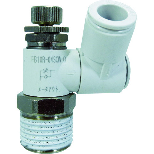 チヨダ ファイブスピードコントローラβ白メーターアウト10mm・R1/2 FB10R-04SCW-O 10個まとめ売り 10個 【まとめ売り商品】