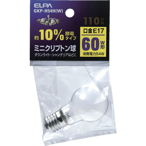 ELPA ミニクリプトン球 GKP-H54H(W) 200個まとめ売り 200個 【まとめ売り商品】