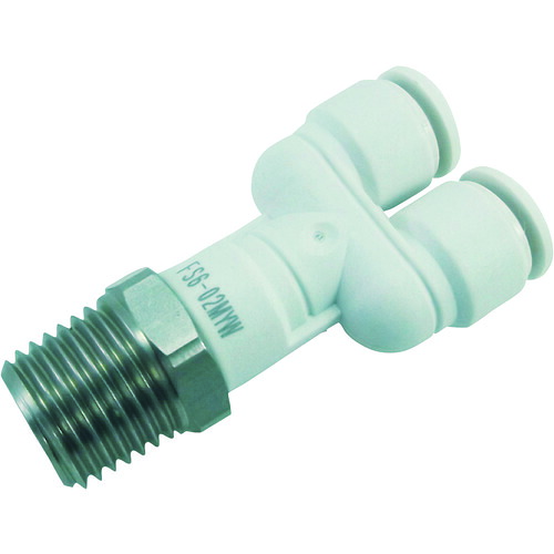 チヨダ ファイブSUSメイルブランチワイ FS6-02MYW 白 6粍・R1/4 10個まとめ売り 10個 【まとめ売り商いもの】