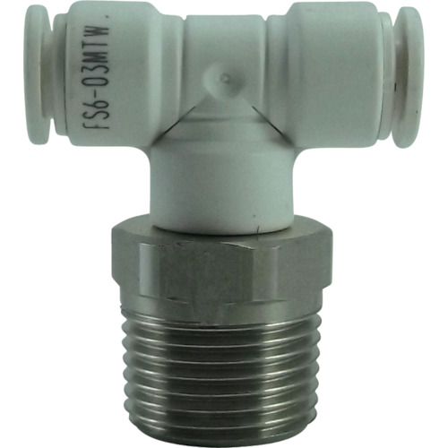 チヨダ ファイブSUSメイルブランチティ FS6-03MTW 白 6粍・R3/8 10個まとめ売り 10個 【まとめ売り商いもの】