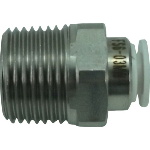 チヨダ ファイブSUSメイルコネクタ FS6-03MW 白 6mm・R3/8 10個まとめ売り 10個 【まとめ売り商品】