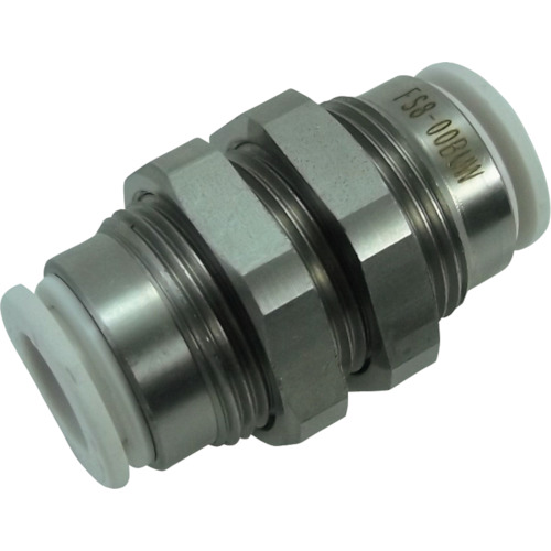 チヨダ ファイブSUSバルクヘッドユニオン FS8-00BUW 白 8mm 10個まとめ売り 10個 【まとめ売り商品】｜設備プロ王国　店