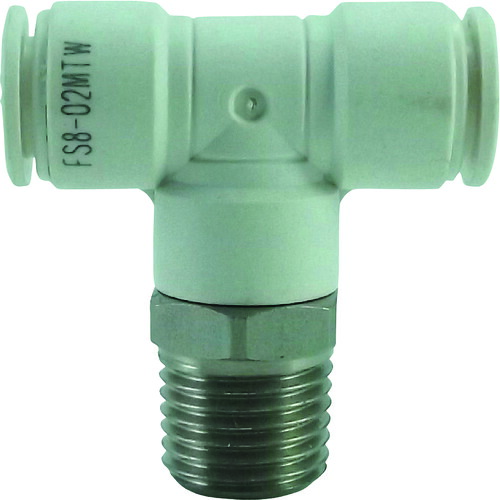 チヨダ ファイブSUSメイルブランチティ FS8-02MTW 白 8粍・R1/4 10個まとめ売り 10個 【まとめ売り商いもの】