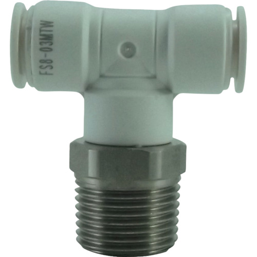 チヨダ ファイブSUSメイルブランチティ FS8-03MTW 白 8粍・R3/8 10個まとめ売り 10個 【まとめ売り商いもの】