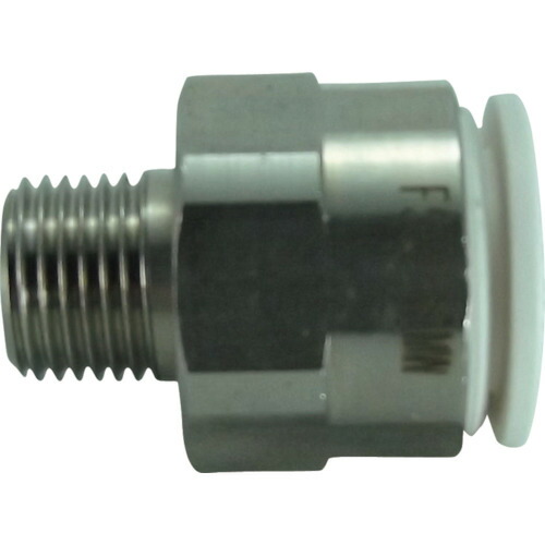 チヨダ ファイブSUSメイルコネクタ FS10-01MW 白 10粍・R1/8 10個まとめ売り 10個 【まとめ売り商いもの】