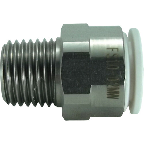 チヨダ ファイブSUSメイルコネクタ FS10-02MW 白 10粍・R1/4 10個まとめ売り 10個 【まとめ売り商いもの】
