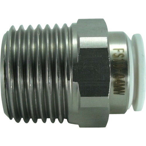 チヨダ ファイブSUSメイルコネクタ FS10-04MW 白 10粍・R1/2 10個まとめ売り 10個 【まとめ売り商いもの】