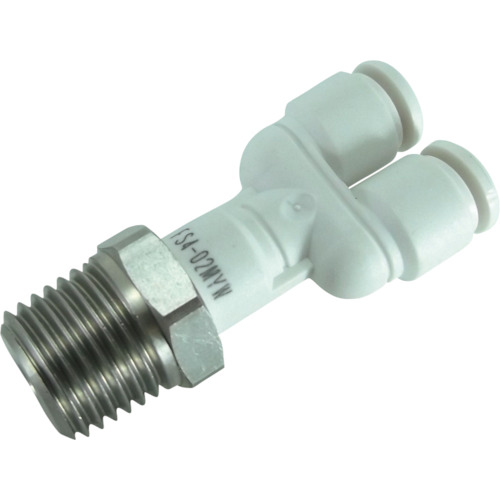 チヨダ ファイブSUSメイルブランチワイ FS4-02MYW 白 4粍・R1/4 10個まとめ売り 10個 【まとめ売り商いもの】