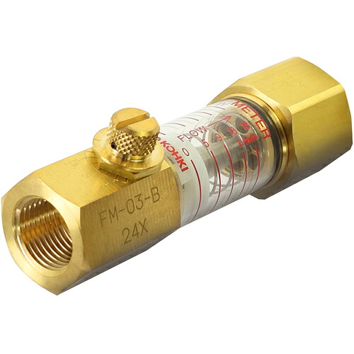日東 金属カップリング FM-03-B BRASS NBR フローメーター 取付サイズR3/8(35545) 20個まとめ売り 20個 【まとめ売り商品】|設備プロ王国 店