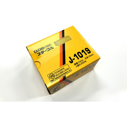 タチカワ ステープル J1019 肩幅10粍 長さ19粍 5000本入り口・入口 20箱まとめ売り 20箱 【まとめ売り商いもの】