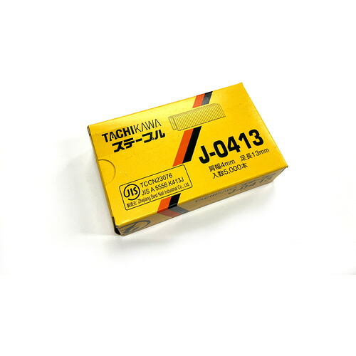タチカワ ステープル J0413 肩幅4粍 長さ13粍 5000本入り口・入口 30箱まとめ売り 30箱 【まとめ売り商いもの】