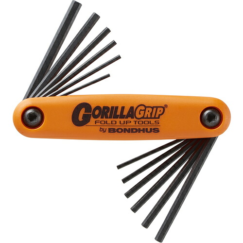 BONDHUS 六角棒レンチセット HF12 ゴリラグリップナイフ型ツール 12本組(ミリ・インチ) No.12550 50Sまとめ売り 50S 【まとめ売り商品】