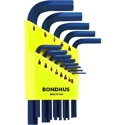 BONDHUS 六角L－レンチ HLX13S ショート インチ セット13本組(0.050－3/8) No.12237 50Sまとめ売り 50S 【まとめ売り商品】
