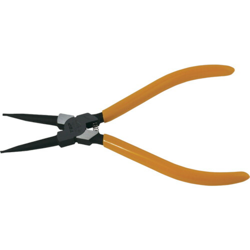 TOP スナップリングプライヤ穴用直爪 HS-125 125mm 使用範囲12～25mm 6丁まとめ売り 6丁 【まとめ売り商品】